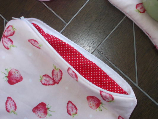 strawberry essentials pouch