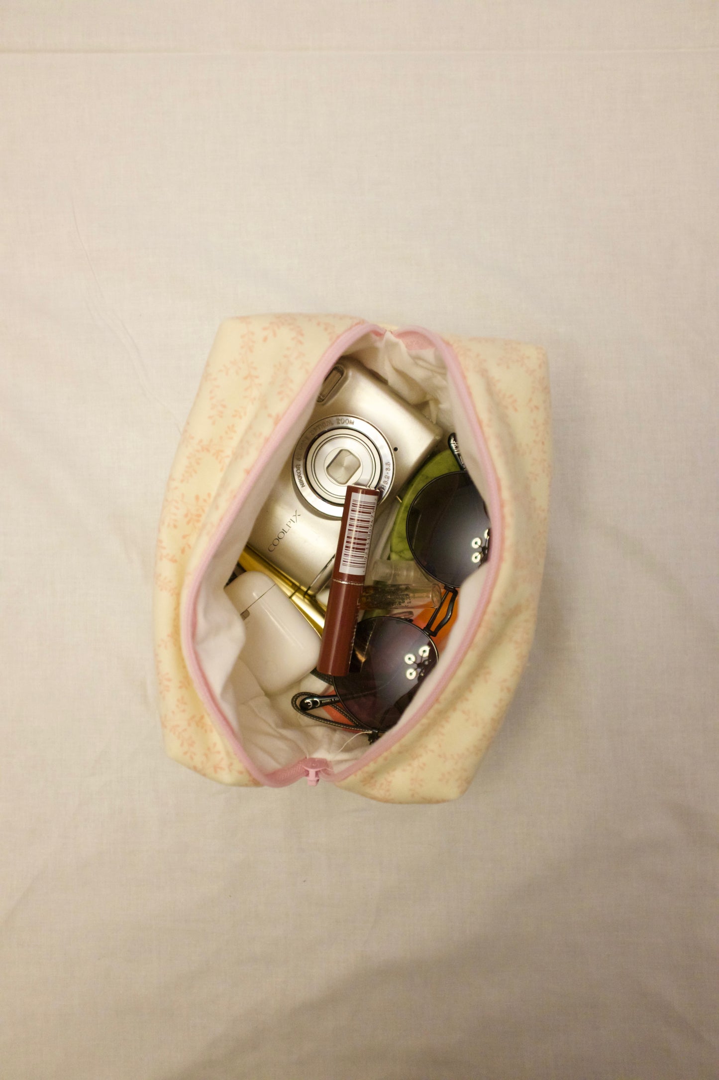 pink lemonade makeup pouch