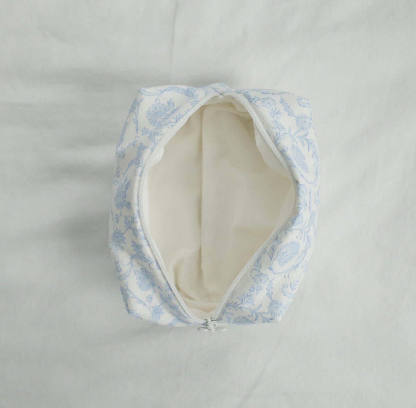 blue forget-me-not makeup pouch