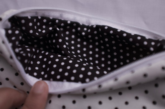 polka dot essentials pouch
