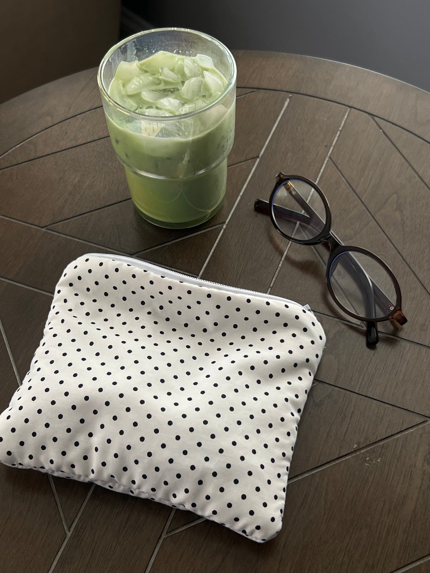 polka dot essentials pouch