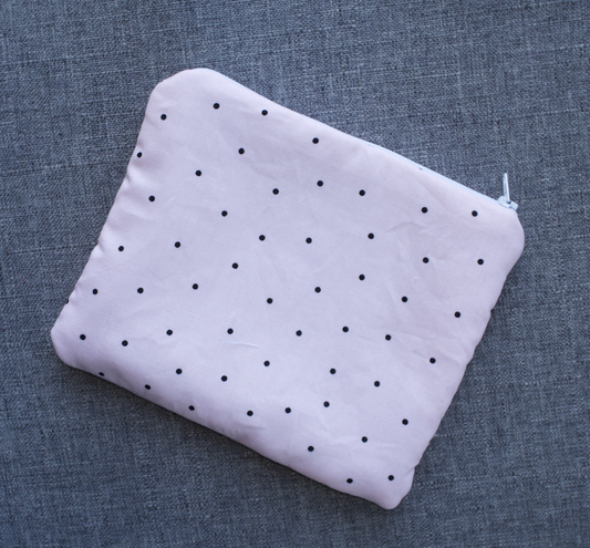 pink polka mini pouch