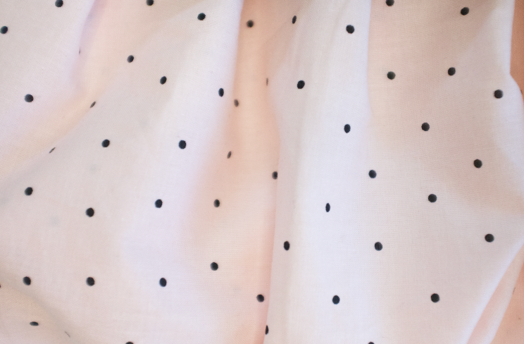skirt purse in polka dottie